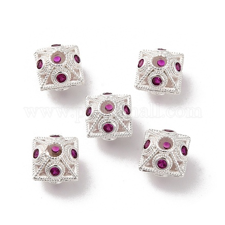 Латунные микро проложить кубического циркония бусы KK-C071-01P-1