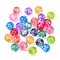Transparent Resin Beads, Round, Mixed Color, 10mm, Hole: 2mm