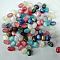 Resin Beads, Imitation Cat Eye Beads, Oval, Mixed Color, 10.5~11x8mm, Hole: 1.6~1.8mm