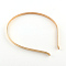 Hair Accessories Iron Hair Band Findings, Golden, 120~125mm