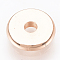Brass Spacer Beads, Disc, Rose Gold, 8x1.5mm, Hole: 2mm