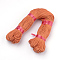 Waxed Cotton Cord, Dark Orange, 1mm, about 360yard/bundle(330m/bundle)