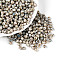 Baking Paint Glass Seed Beads, Round, Faceted, Old Lace, 4~4.5x3~3.5mm, Hole: 0.9~1.2mm, about 666pcs/50g