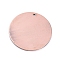 Brass Pendants, Flat Round, Brushed Red Copper, 30x0.8mm, Hole: 1mm