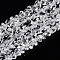 Transparent Glass Beads Strands, Triangle, Faceted, Clear, 3~3.5x4~4.5x4~4.5mm, Hole: 0.8mm, about 121~131pcs/strand, 14.37~15.35 inch(36.5~39cm)