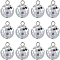 24Pcs Mirror Ball Reflective Ball Pendants, For Party Wedding Glass Ball Decoration, Silver, 34x25.5mm, Hole: 5mm