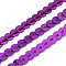 Plastic Paillette Beads, Sequins Beads, Ornament Accessories, Flat Round, Dark Violet, 6mm, about 100yards/roll