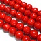 Synthetical Howlite Beads, Dyed, Round, Red, 12mm, Hole: 1mm, about 450pcs/kg