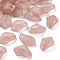Transparent Frosted Acrylic Pendants, Petaline, Rosy Brown, 24x17x4mm, Hole: 1.8mm