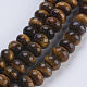 Нити из натуральных бусин тигрового глаза высшего качества&nbsp;G-P354-02-6x4mm-1