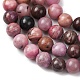 Природные родонит бисер нитей&nbsp;G-G828-02-6mm-4