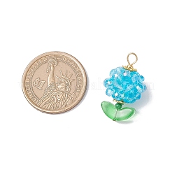 Цветок стеклянные подвески&nbsp;PALLOY-MZ00805-01