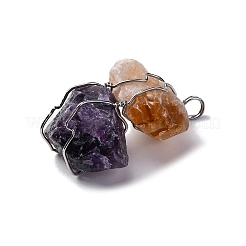 Натуральные смешанные самородки драгоценных камней большие подвески&nbsp;G-K338-43P