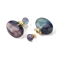 Подвески для флаконов духов из натурального флюорита&nbsp;G-L623-07G-02