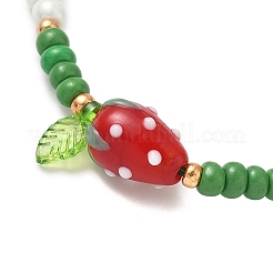 Браслеты из стеклянных бусин и бусин лэмпворк для женщин&nbsp;BJEW-MZ00212-03