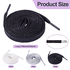 3 пара шнурков из полиэстера двух цветов&nbsp;AJEW-TA0002-36A