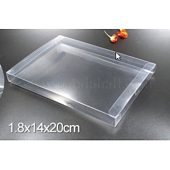 Прозрачный прямоугольник из пвх Подарочная коробка для конфет&nbsp;CON-WH0070-18B