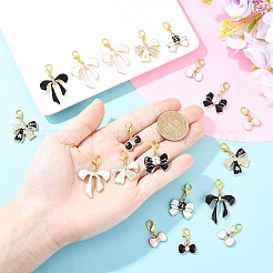 20 шт. 10 стиля подвесных украшений из эмалевого сплава в виде банта&nbsp;HJEW-YW00264