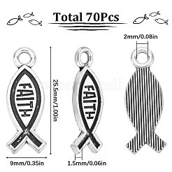 70 шт. подвеска из цинкового сплава в тибетском стиле&nbsp;FIND-SC0006-28