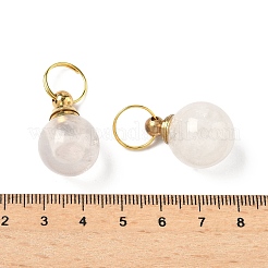 Подвески флаконы для духов из натурального розового кварца&nbsp;G-A026-02B-01