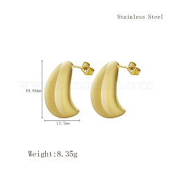Серьги-гвоздики в форме капли из нержавеющей стали 304&nbsp;BN7669-1