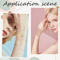 2 шт. 2 цвета в стиле бохо с кисточками из сплава на верхнюю часть руки с открытым манжетом для женщин&nbsp;BJEW-CY0001-03A