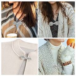 10 шт. 10 стиля сплава свитер шаль клипсы броши&nbsp;AJEW-CJ0001-66