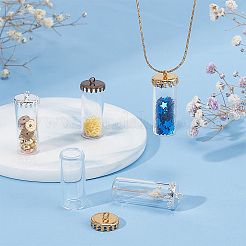 6 комплект подвесок в виде бутылок из прозрачного стекла двух цветов&nbsp;GLAA-PH0002-36