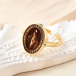 Латунные эмалевые регулируемые манжеты&nbsp;RJEW-G349-01G