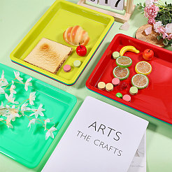 12 шт. 4-х цветные пластиковые лотки для ювелирных изделий&nbsp;AJEW-CA0005-17