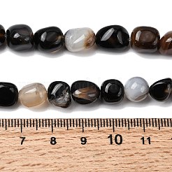 Натуральный черный агат бисер нитей&nbsp;G-P601-A15-02