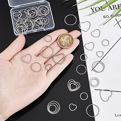 60 шт. 6 стиля соединительного кольца из нержавеющей стали 304&nbsp;STAS-UN0056-44