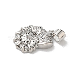 Латунные микропаве прозрачные подвески с фианитом&nbsp;KK-A273-18P