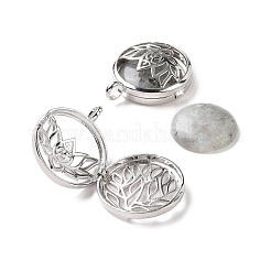 Подвески-медальоны из натурального лабрадорита&nbsp;G-G982-01P-20