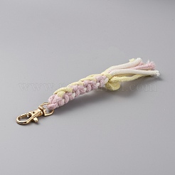 Маргаритка ручной работы тканый кулон из хлопка украшения&nbsp;AJEW-WH0348-92