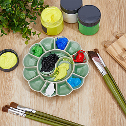 1 шт. фарфоровая палитра для акварели и масла&nbsp;AJEW-BC0009-31