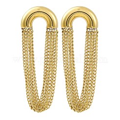 Серьги-гвоздики с цепочкой-кисточкой из нержавеющей стали 304 для женщин&nbsp;EJEW-U023-07G