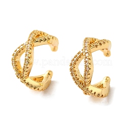 Латунные серьги-манжеты из прозрачного кубического циркония&nbsp;EJEW-K309-11G