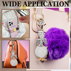 4 шт. 2 стильных стеклянных бутылки и подвесные украшения из АБС-пластика с имитацией жемчуга и сплава&nbsp;HJEW-DR00262