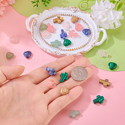 24 шт. 12 вида бусин из вишневого кварцевого стекла&nbsp;G-TA0002-92