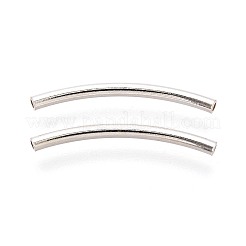 925 изогнутая трубчатая бусина из стерлингового серебра&nbsp;STER-N016-124S