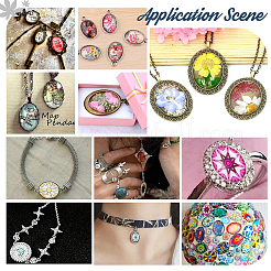 Кабошоны из стекла GGLA-PH0001-53