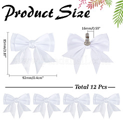 12 шт. полиэстеровые пряжки для обуви с бантом&nbsp;HJEW-HY00142