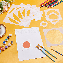 16 шт. 8 размера pp пластиковый выдолбленный рисунок трафареты шаблоны&nbsp;DIY-WH0699-92A