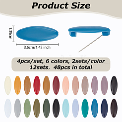 12 набор 6-х цветных пластиковых брошей-булавок&nbsp;JEWB-OC0001-04