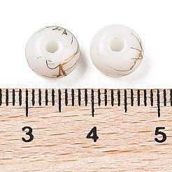 Непрозрачные с напылением стеклянные бусины&nbsp;X1-GLAA-G118-01J