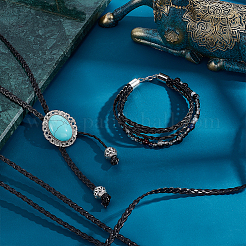 Двухслойный плетеный шнур из искусственной кожи длиной 10 м.&nbsp;LC-PH0001-07B