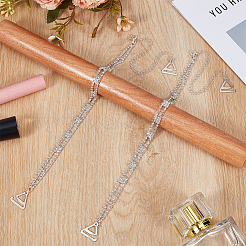 Нескользящие бретельки бюстгальтера со стразами из сплава&nbsp;AJEW-WH20054-199A