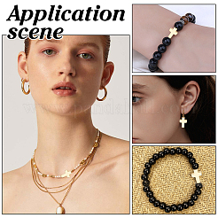 30шт. латунные бусины крестообразные&nbsp;KK-ME0002-39