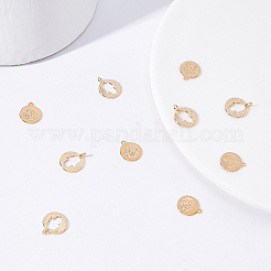 20шт 2 стильные латунные подвески&nbsp;KK-BC0001-91G